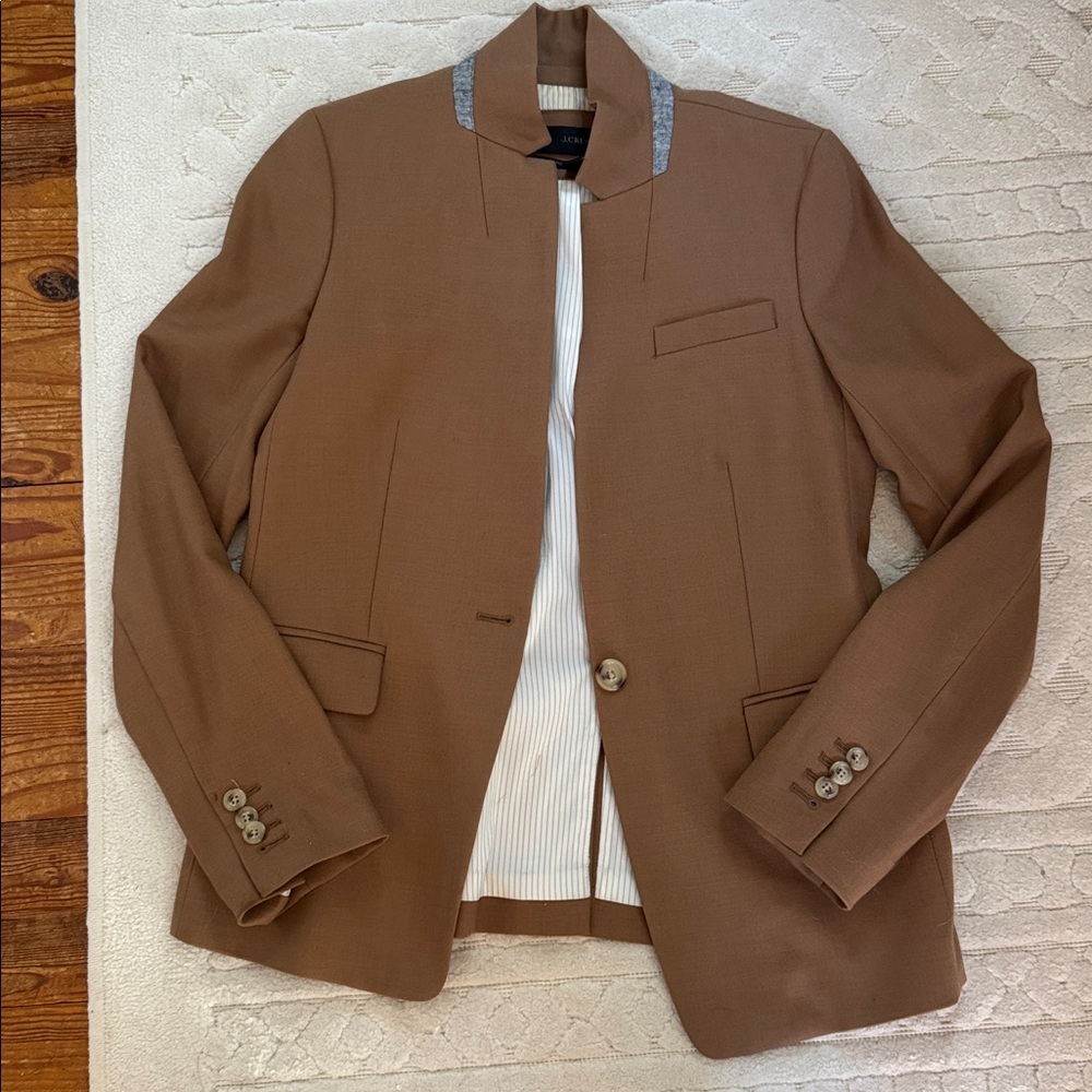 J. Crew Regent Blazer with Gray Collar Detail